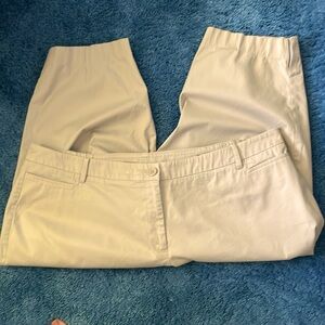 Talbots Tan Perfect Skimmer Capris Size 20 WP